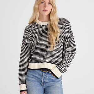 NWT Madewell M Textured-Stitch Crewneck Sweater in 100% Cotton